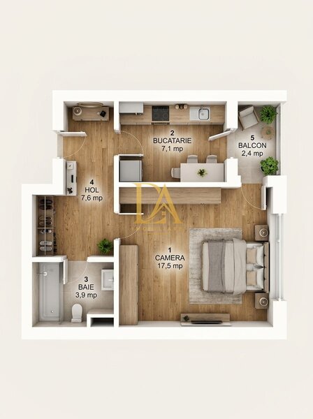 Ansamblul Exigent, garsoniera premium de vanzare, etaj 1